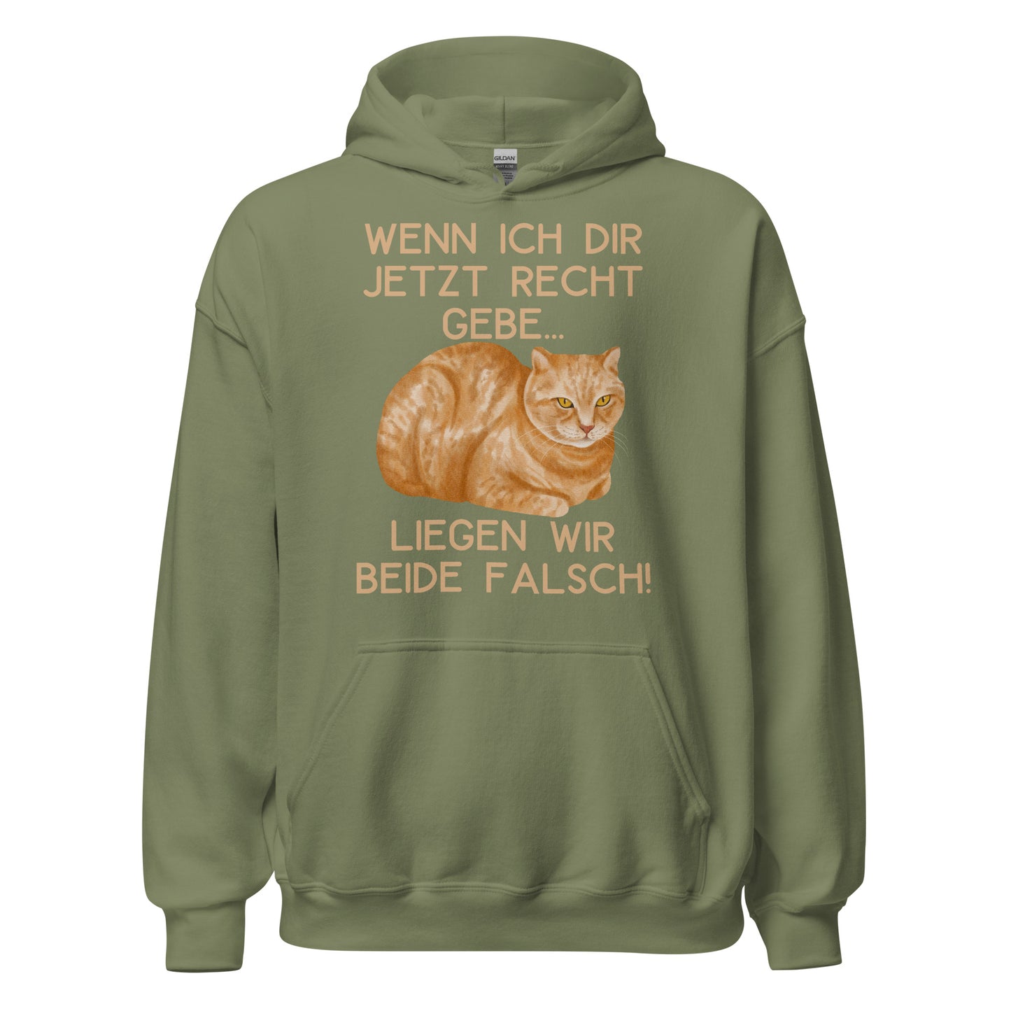 Wenn ich dir Recht gebe liegen wir beide falsch Katzen Hoodie Kapuzenpullover