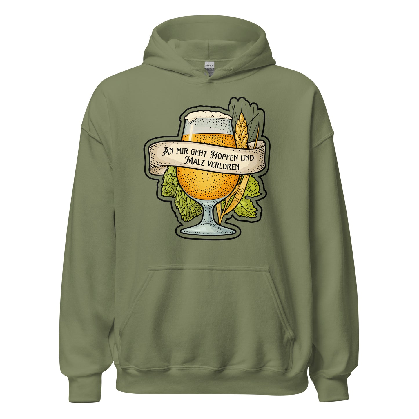 An mir geht Hopfen und Malz verloren Bier Hoodie Kapuzenpullover