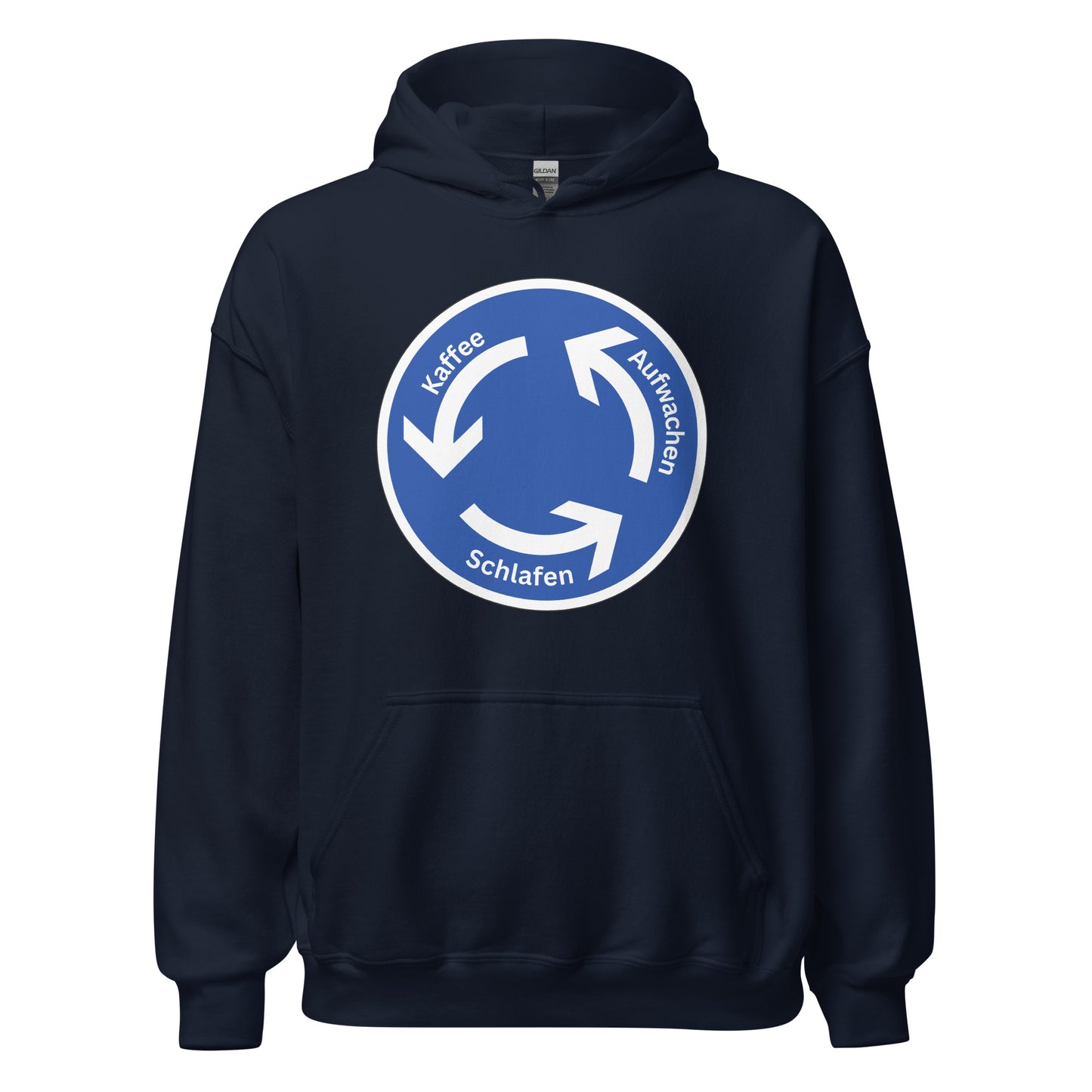 Aufwachen Kaffee Schlafen Kreisverkehr Kapuzenpullover