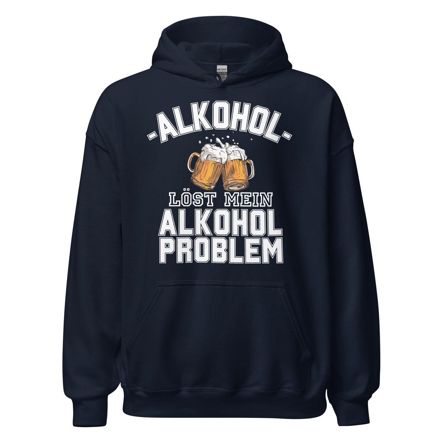 Alkohol löst mein Alkoholproblem Party Bier Kapuzenpullover