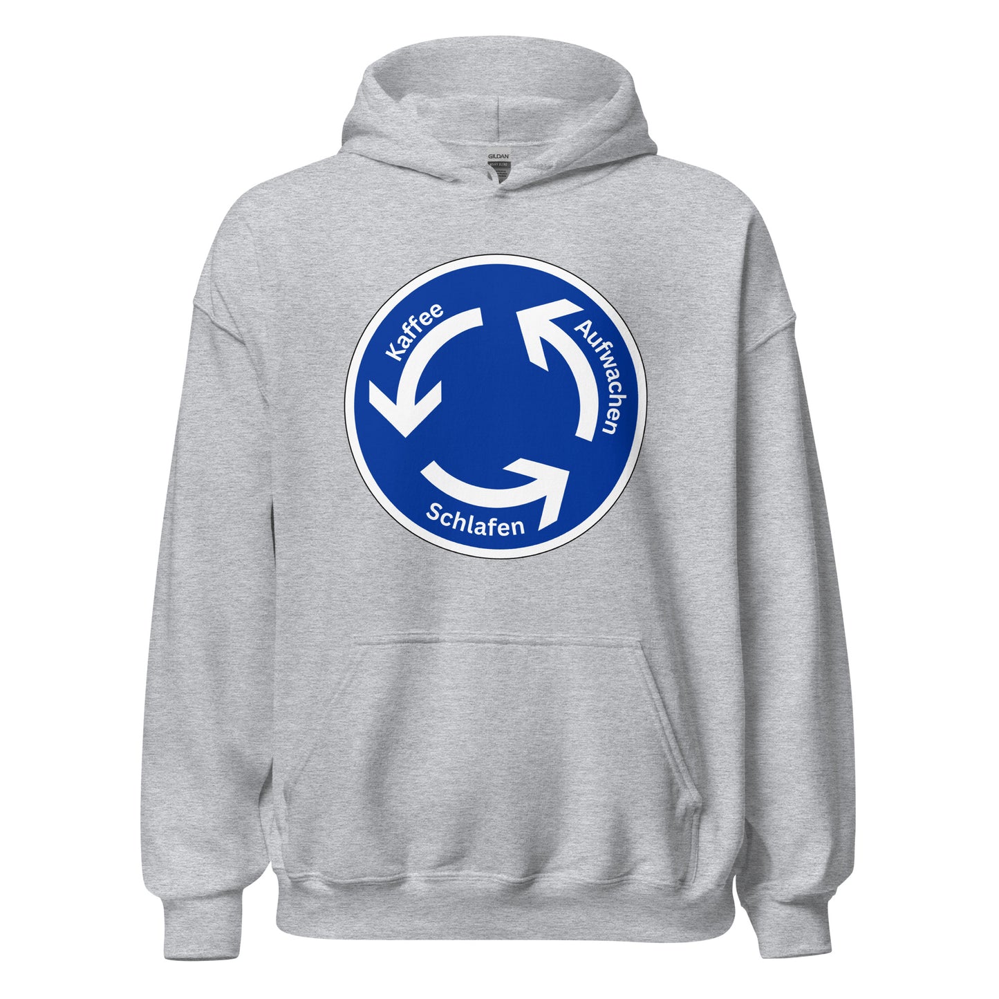 Aufwachen Kaffee Schlafen Kreisverkehr Kapuzenpullover