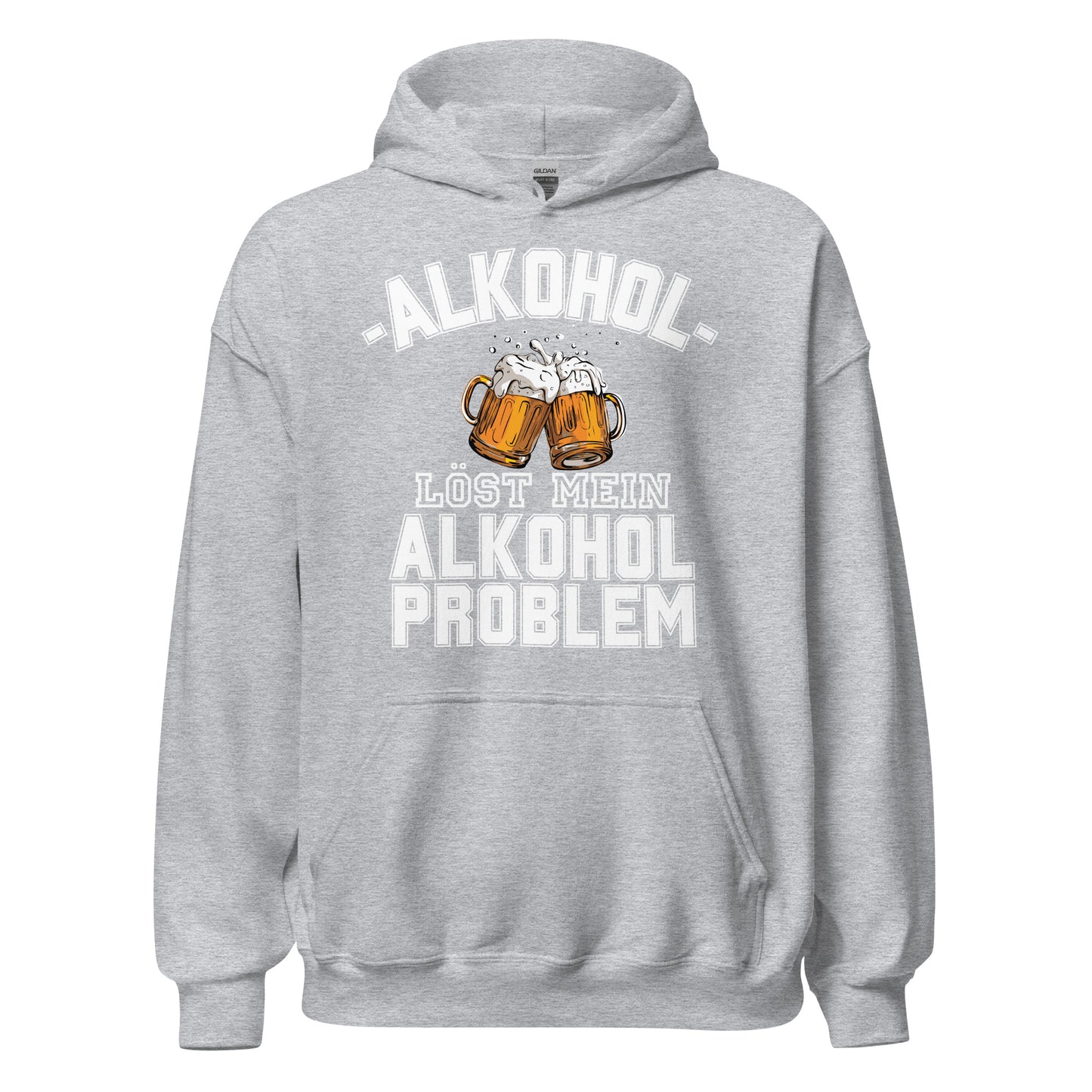 Alkohol löst mein Alkoholproblem Party Bier Kapuzenpullover