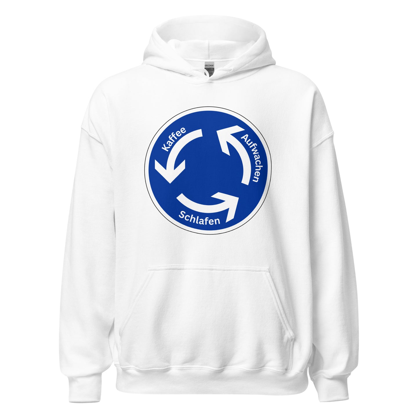 Aufwachen Kaffee Schlafen Kreisverkehr Kapuzenpullover