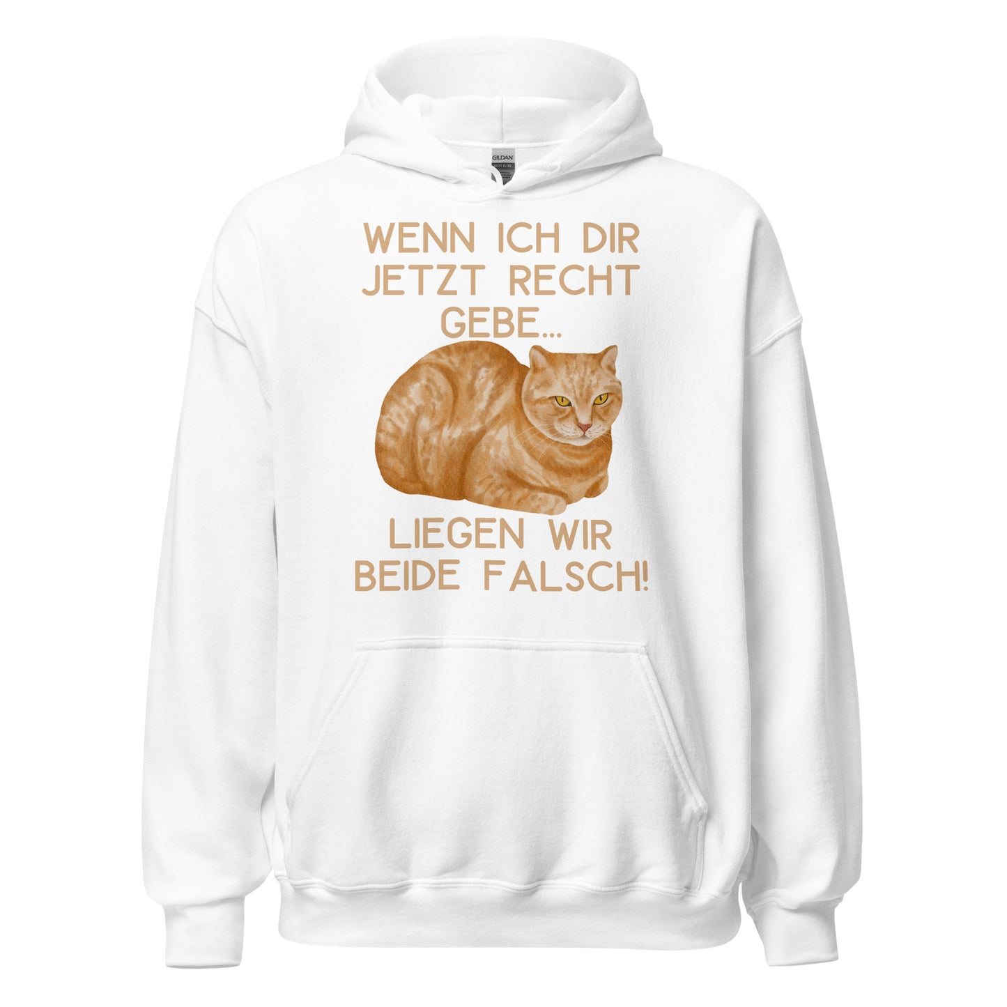 Wenn ich dir Recht gebe liegen wir beide falsch Katzen Hoodie Kapuzenpullover