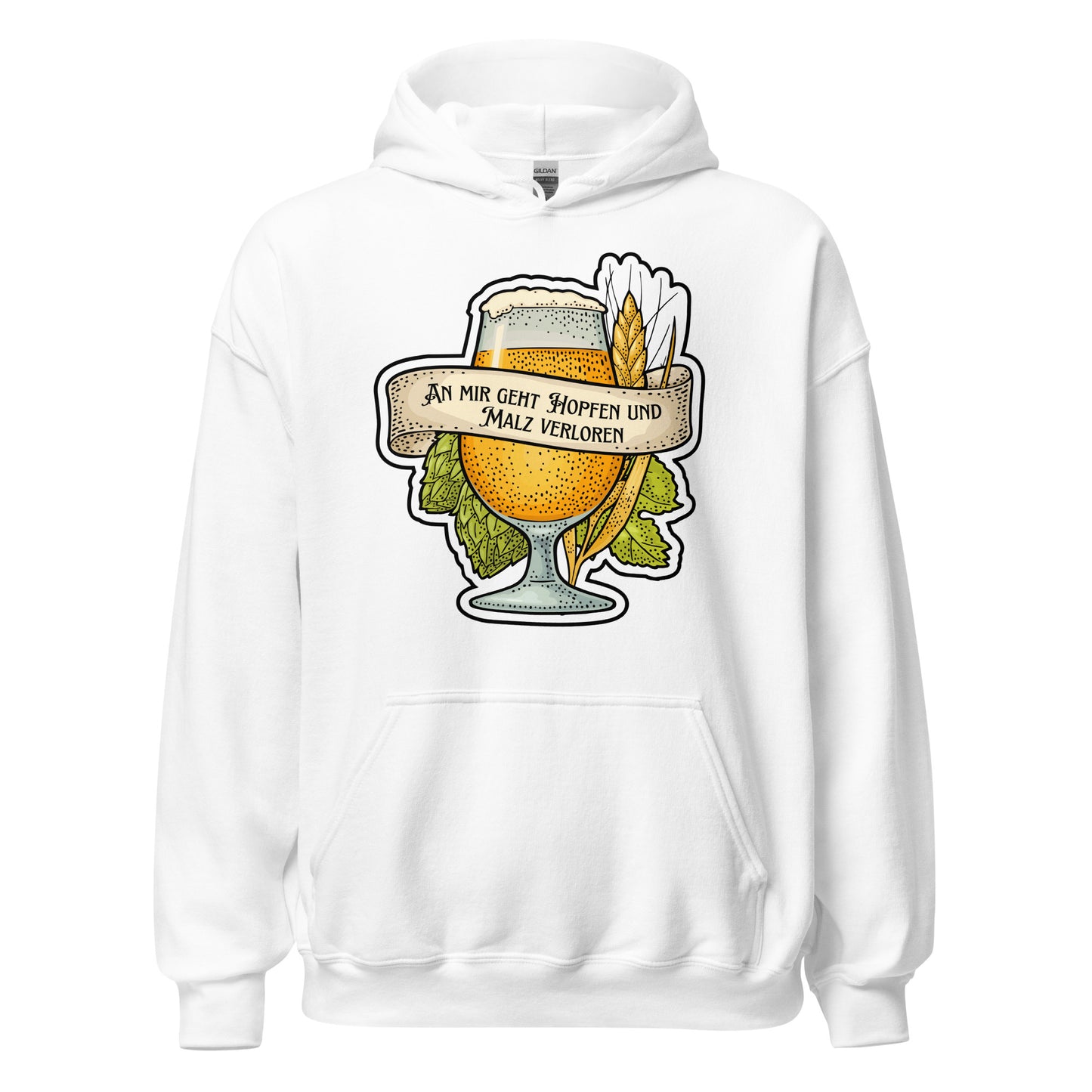 An mir geht Hopfen und Malz verloren Bier Hoodie Kapuzenpullover