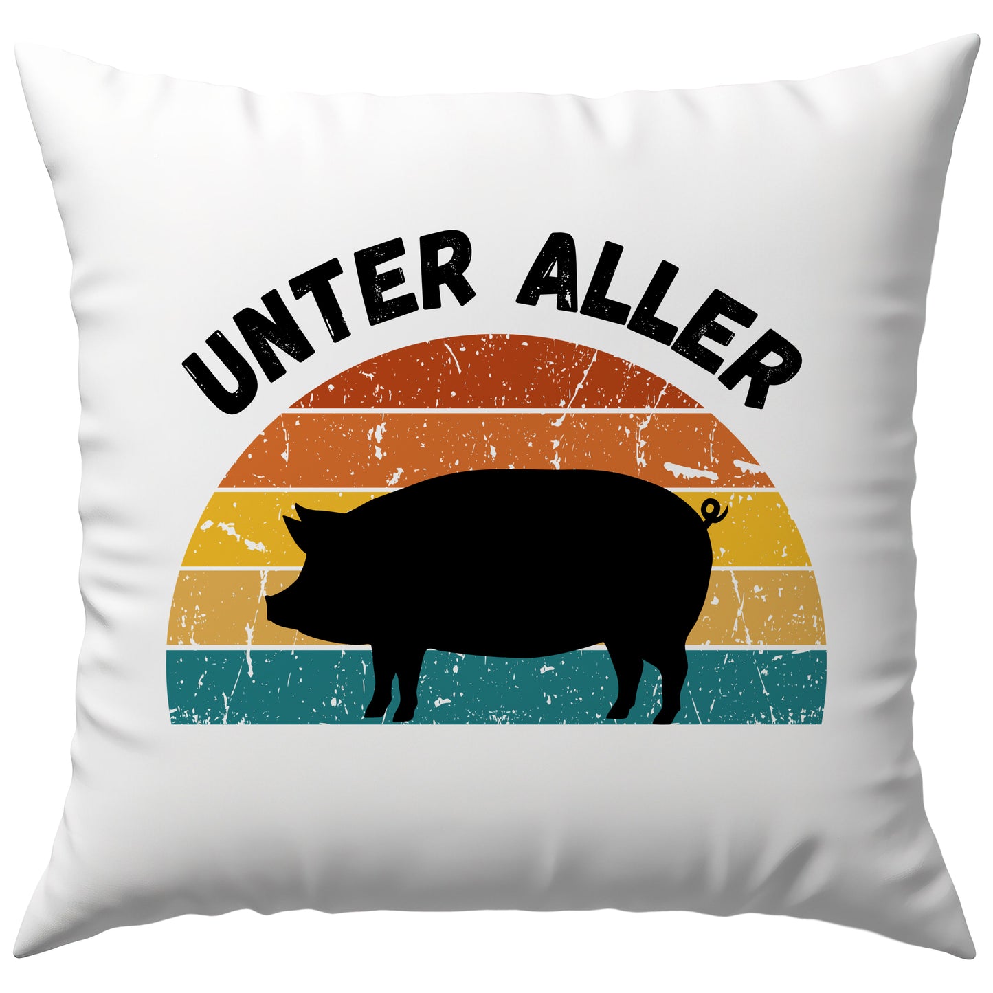 Unter Aller Sau Schwein Wortspiel Deko Kissen