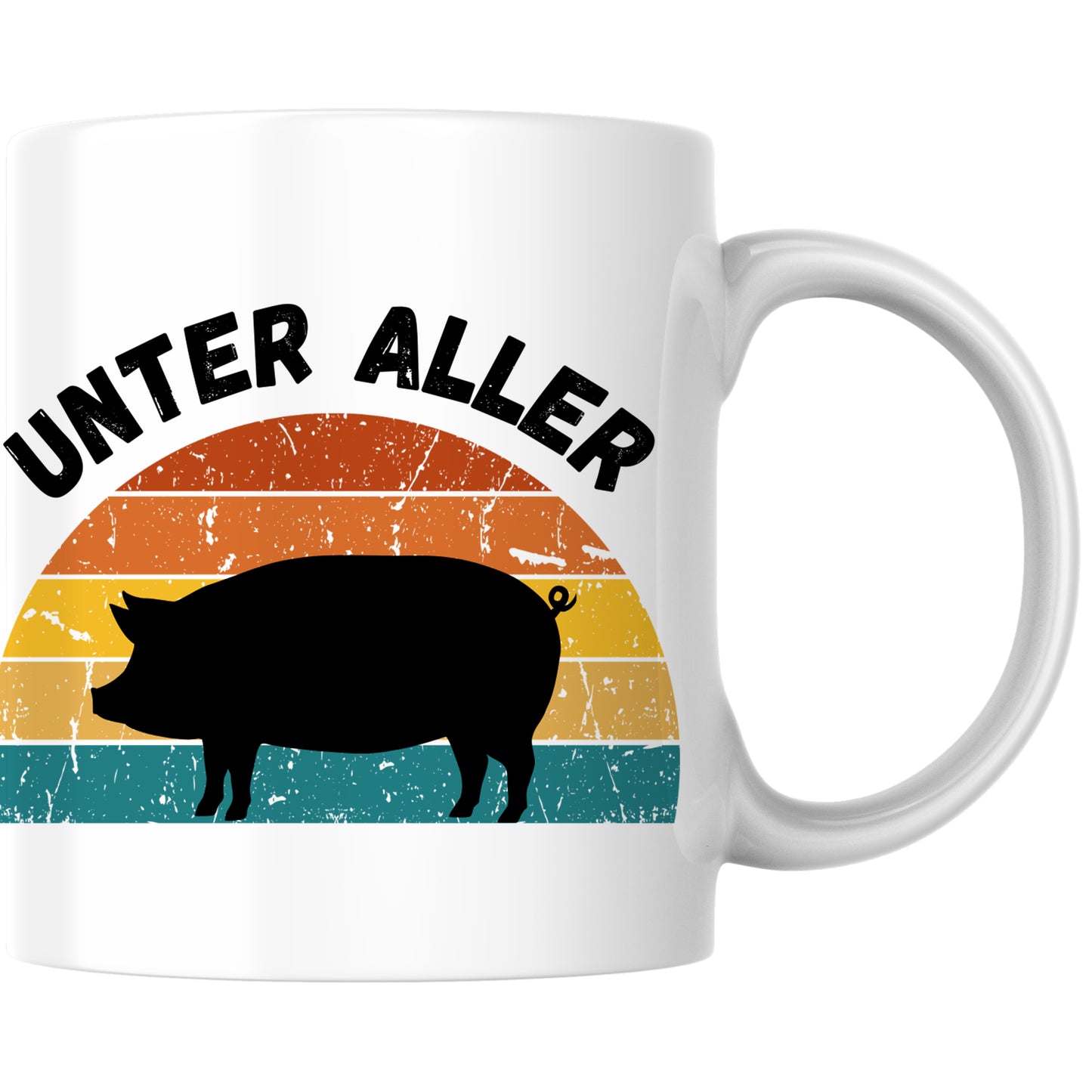 Unter Aller Sau Schwein Wortspiel Kaffee Tasse