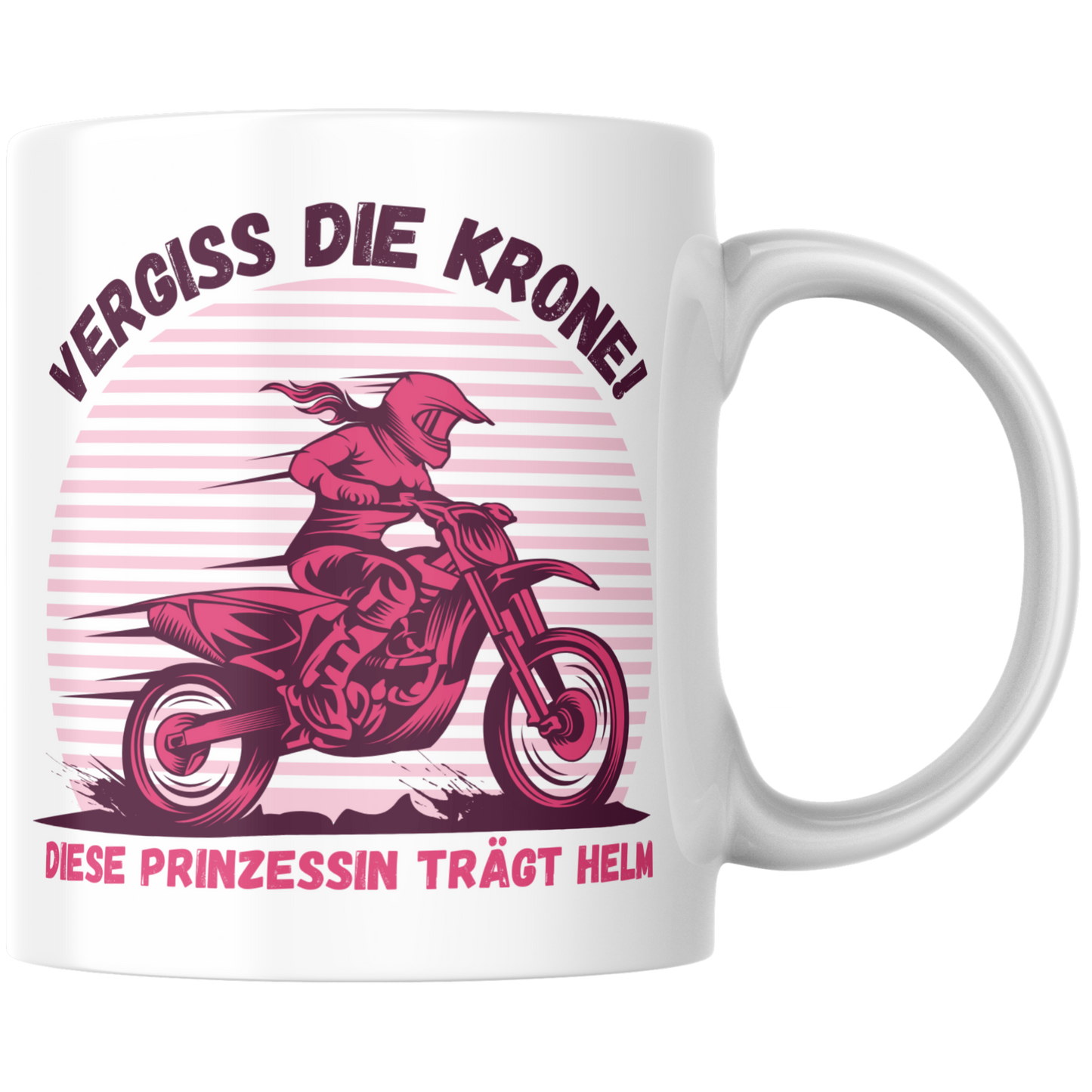 Vergiss Die Krone Diese Prinzessin Trägt Helm Motorrad Kaffee Tasse