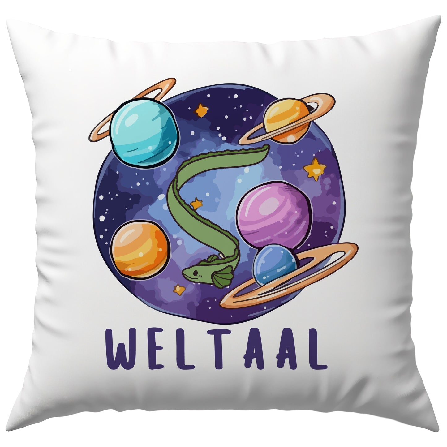 Weltaal Aal Wortspiel Deko Kissen