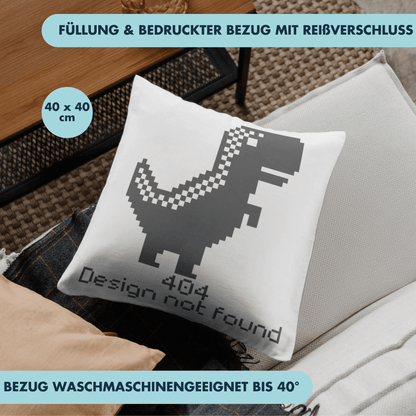 404 Design Not Found Programmierer Deko Kissen