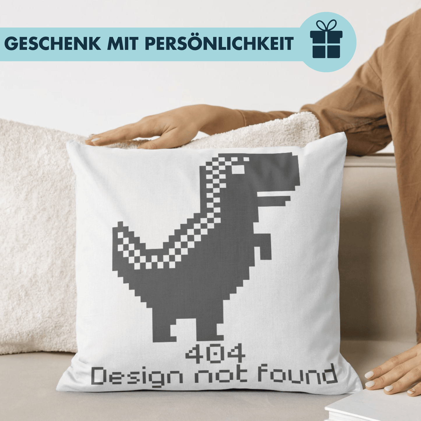 404 Design Not Found Programmierer Deko Kissen