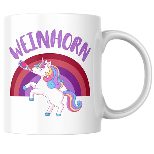 Weinhorn Einhorn Glühwein Kaffee Tasse