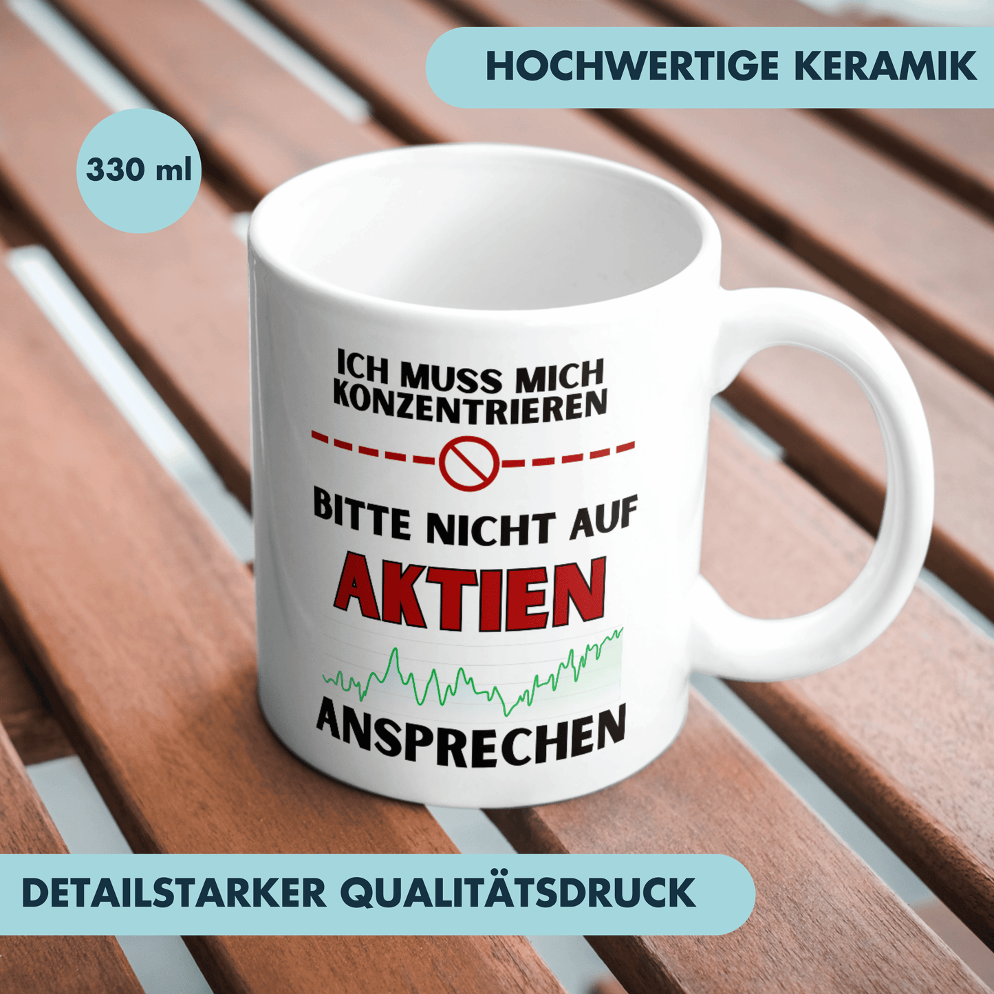 Ich Muss Mich Konzentrieren Bitte Nicht Auf Aktien Ansprechen Kaffee Tasse