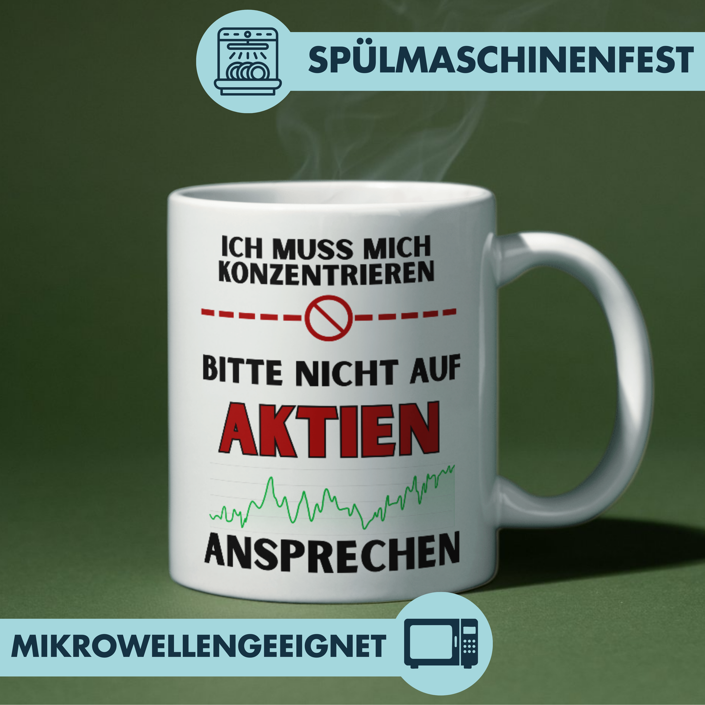 Ich Muss Mich Konzentrieren Bitte Nicht Auf Aktien Ansprechen Kaffee Tasse