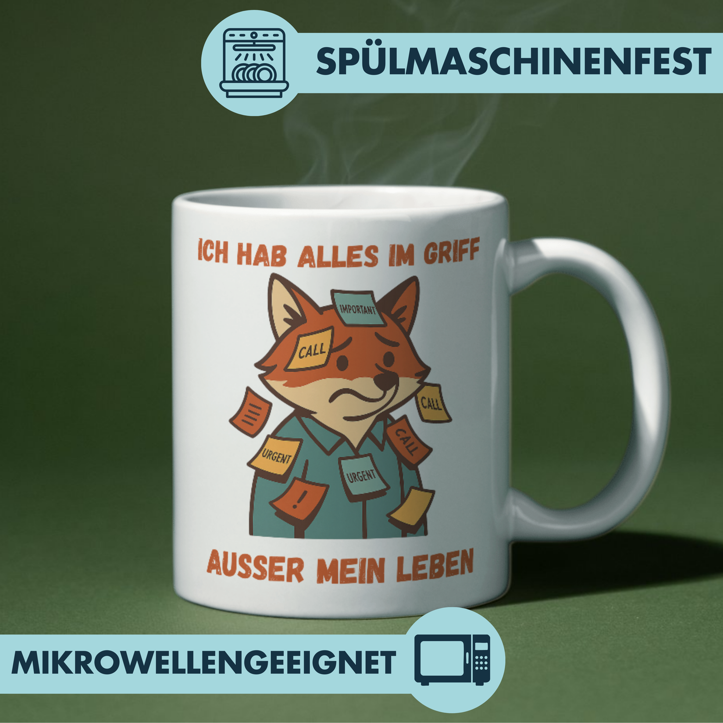Ich Hab Alles Im Griff Außer Mein Leben Selbstironie Fuchs Kaffee Tasse