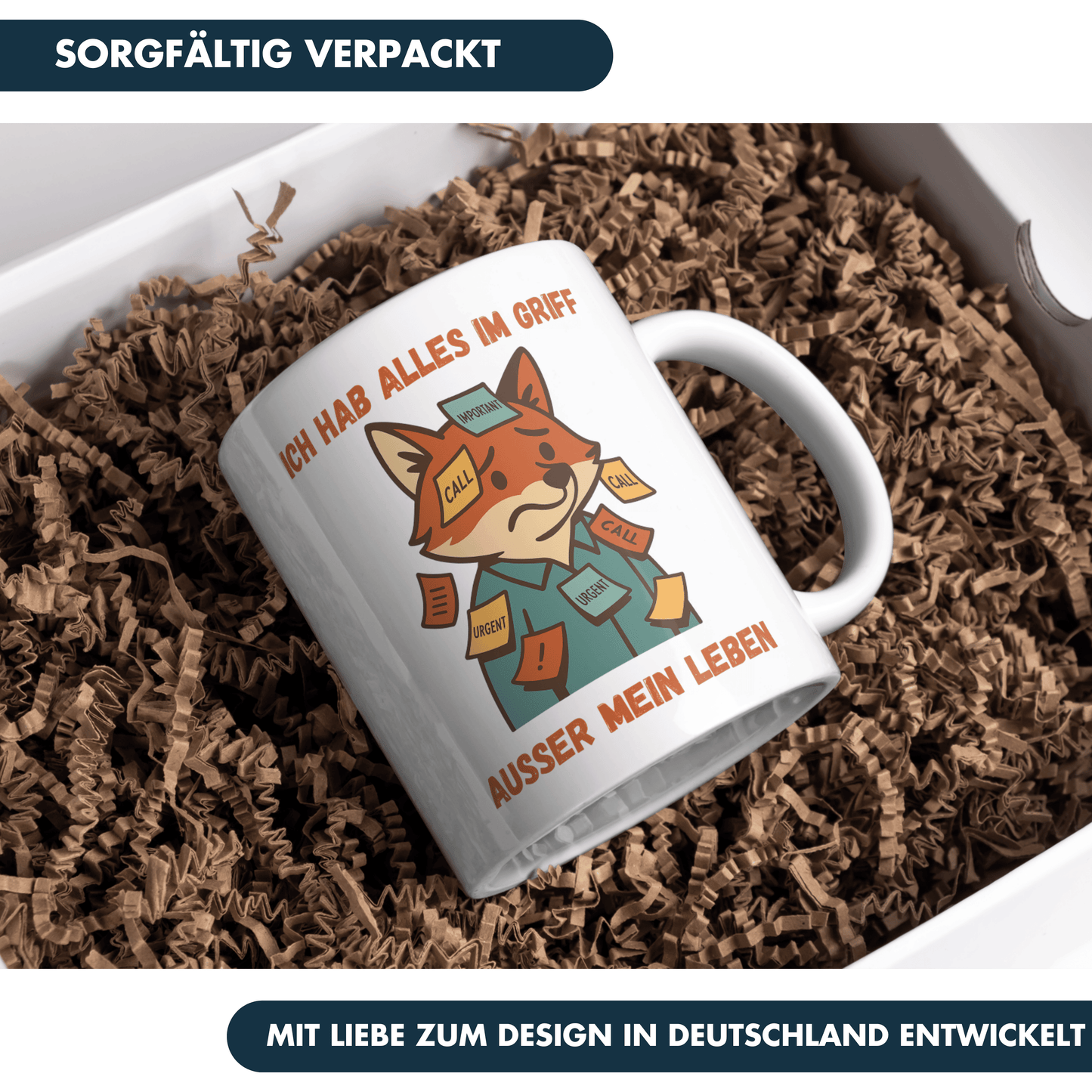 Ich Hab Alles Im Griff Außer Mein Leben Selbstironie Fuchs Kaffee Tasse
