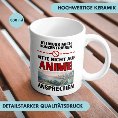 Ich Muss Mich Konzentrieren Bitte Nicht Auf Anime Ansprechen Kaffee Tasse