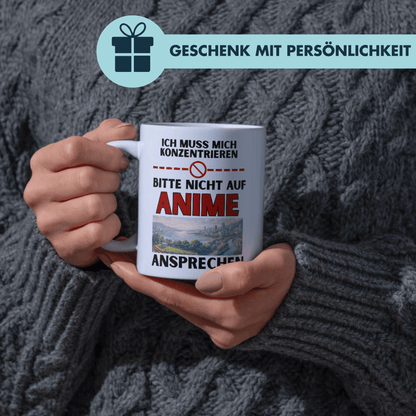 Ich Muss Mich Konzentrieren Bitte Nicht Auf Anime Ansprechen Kaffee Tasse