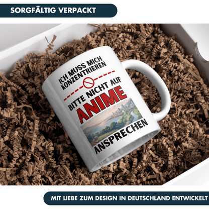 Ich Muss Mich Konzentrieren Bitte Nicht Auf Anime Ansprechen Kaffee Tasse