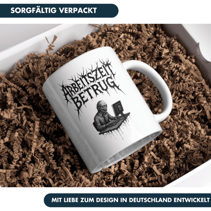Arbeitszeitbetrug Metal Kaffee Tasse