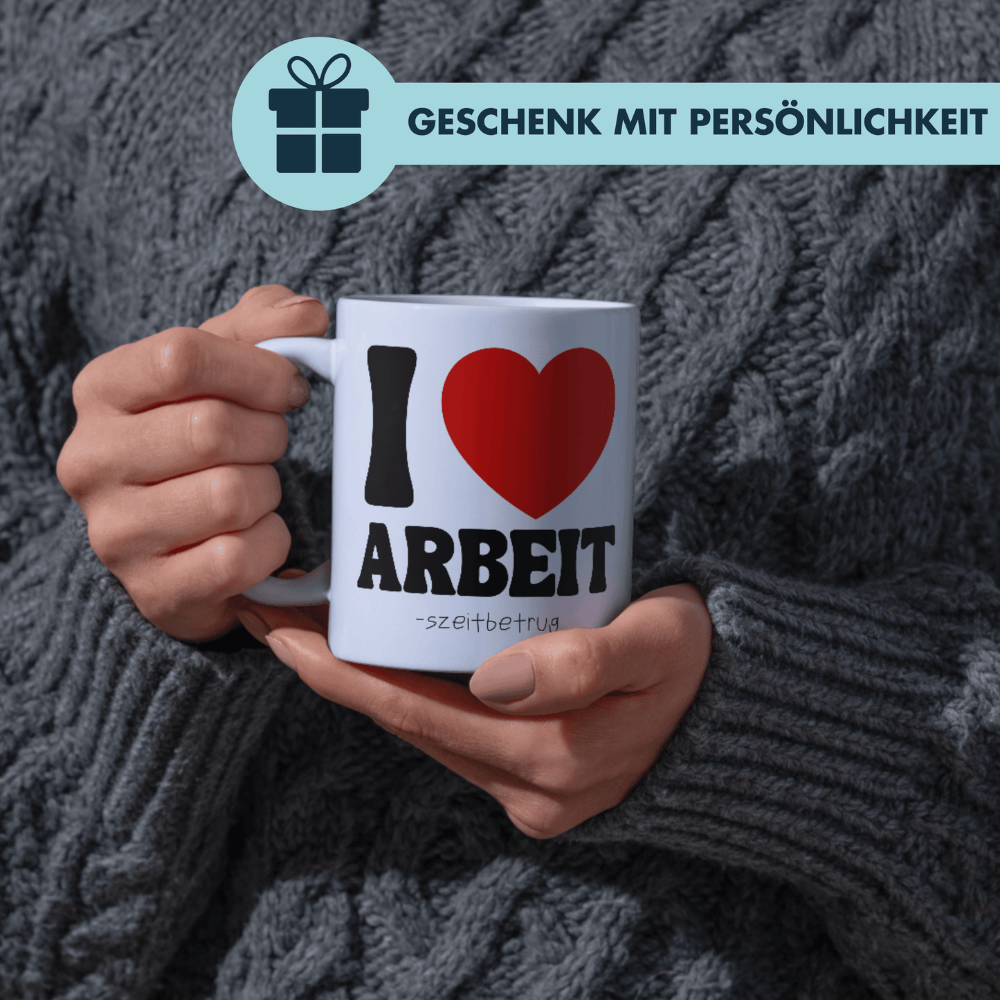 I Love Arbeit Arbeitszeitbetrug Kaffee Tasse