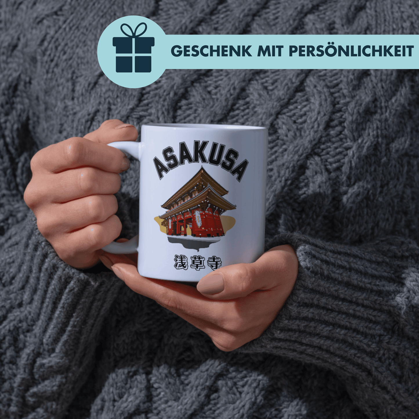 Asakusa Tokio Japan Senso-Ji Schrein Tempel Kaffee Tasse