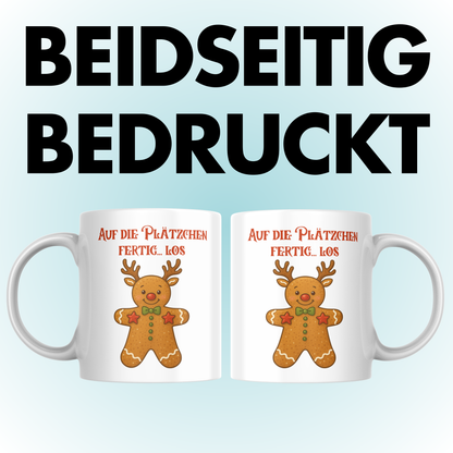 Auf Die Plätzchen Fertig Los Weihnachten Kaffee Tasse