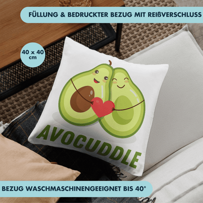 Avocuddle Avocado Liebe Deko Kissen