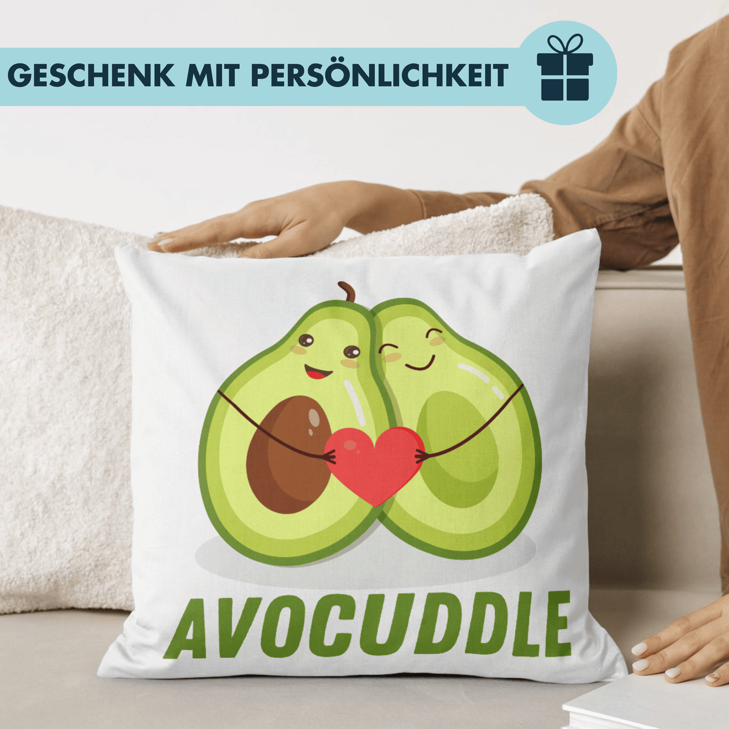 Avocuddle Avocado Liebe Deko Kissen