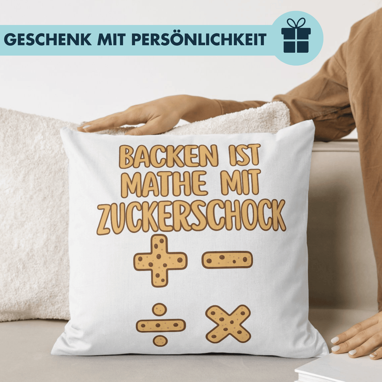 Backen Ist Mathe Mit Zuckerschock Deko Kissen