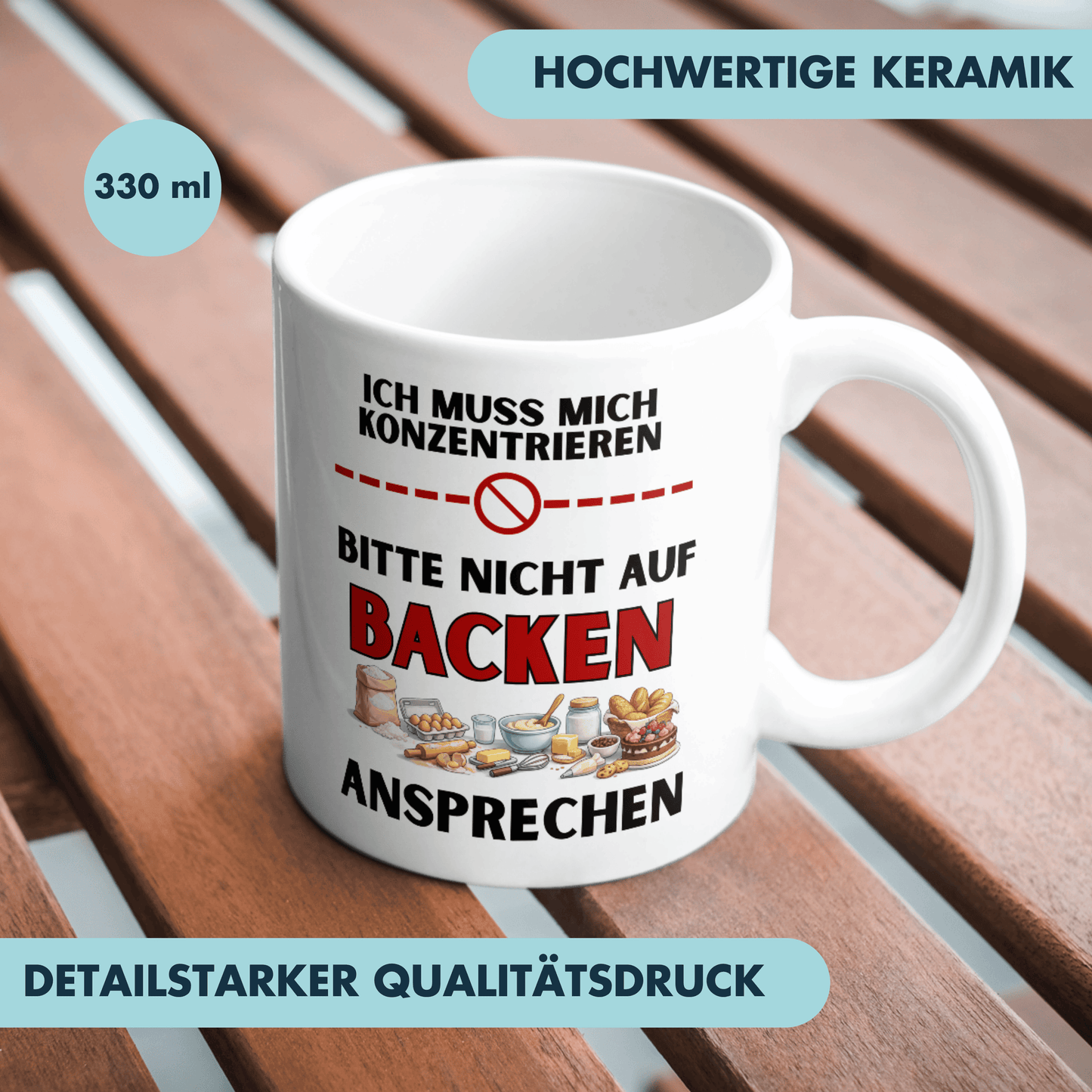 Ich Muss Mich Konzentrieren Bitte Nicht Auf Backen Ansprechen Kaffee Tasse
