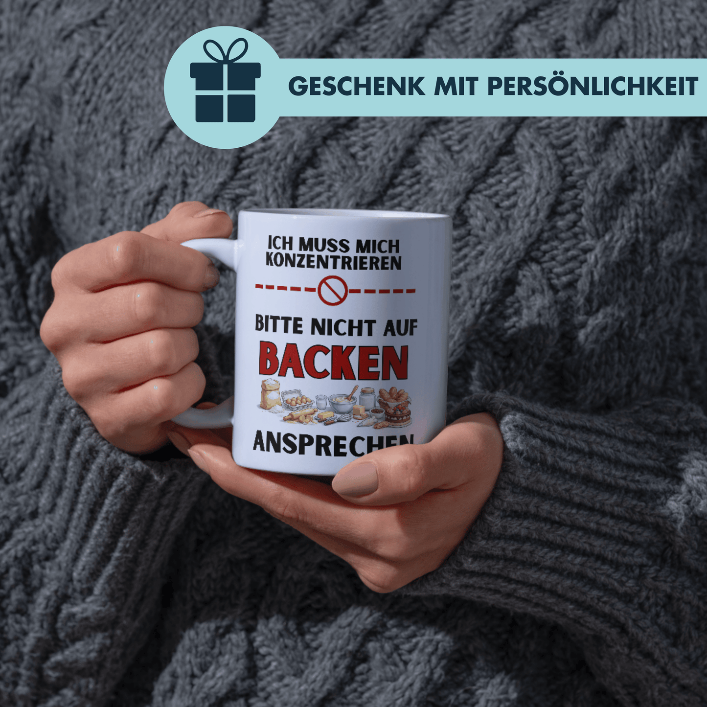 Ich Muss Mich Konzentrieren Bitte Nicht Auf Backen Ansprechen Kaffee Tasse