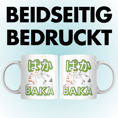 Baka Katzen Backpfeife Anime Kaffee Tasse