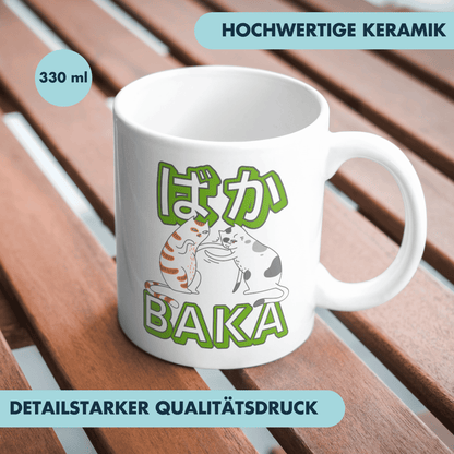Baka Katzen Backpfeife Anime Kaffee Tasse