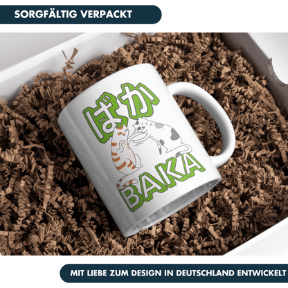 Baka Katzen Backpfeife Anime Kaffee Tasse