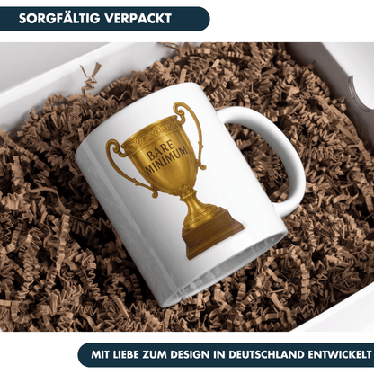 Bare Minimum Pokal Meme Kaffee Tasse