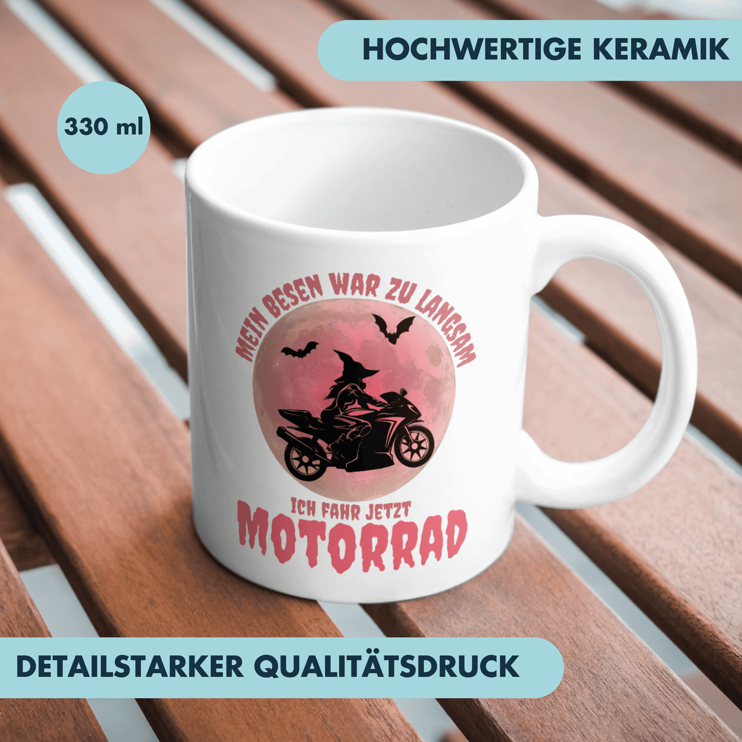 Mein Besen War Zu Langsam Ich Fahr Jetzt Motorrad Hexe Kaffee Tasse