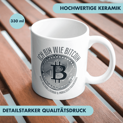 Ich Bin Wie Bitcoin Nicht Nachvollziehbar Und Moralisch Fragwürdig Kaffee Tasse