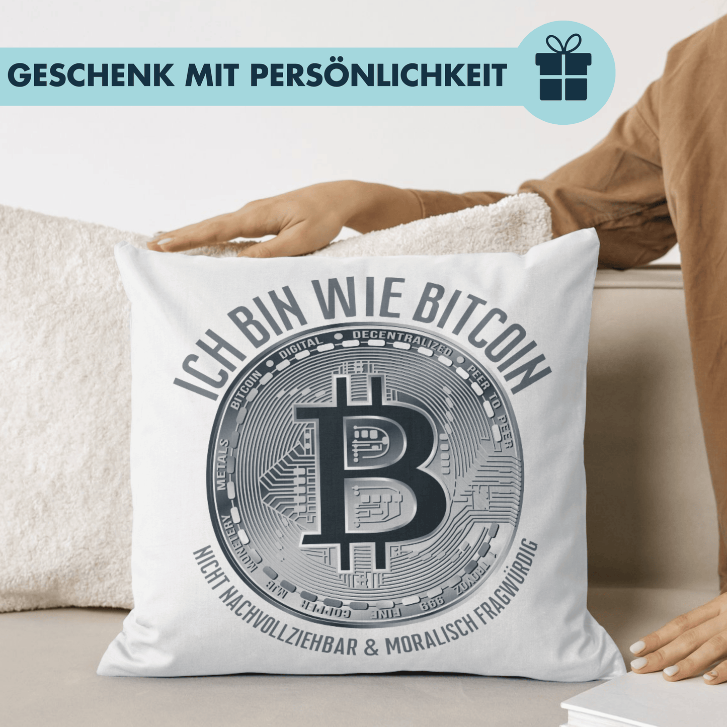 Ich Bin Wie Bitcoin Nicht Nachvollziehbar Und Moralisch Fragwürdig Deko Kissen