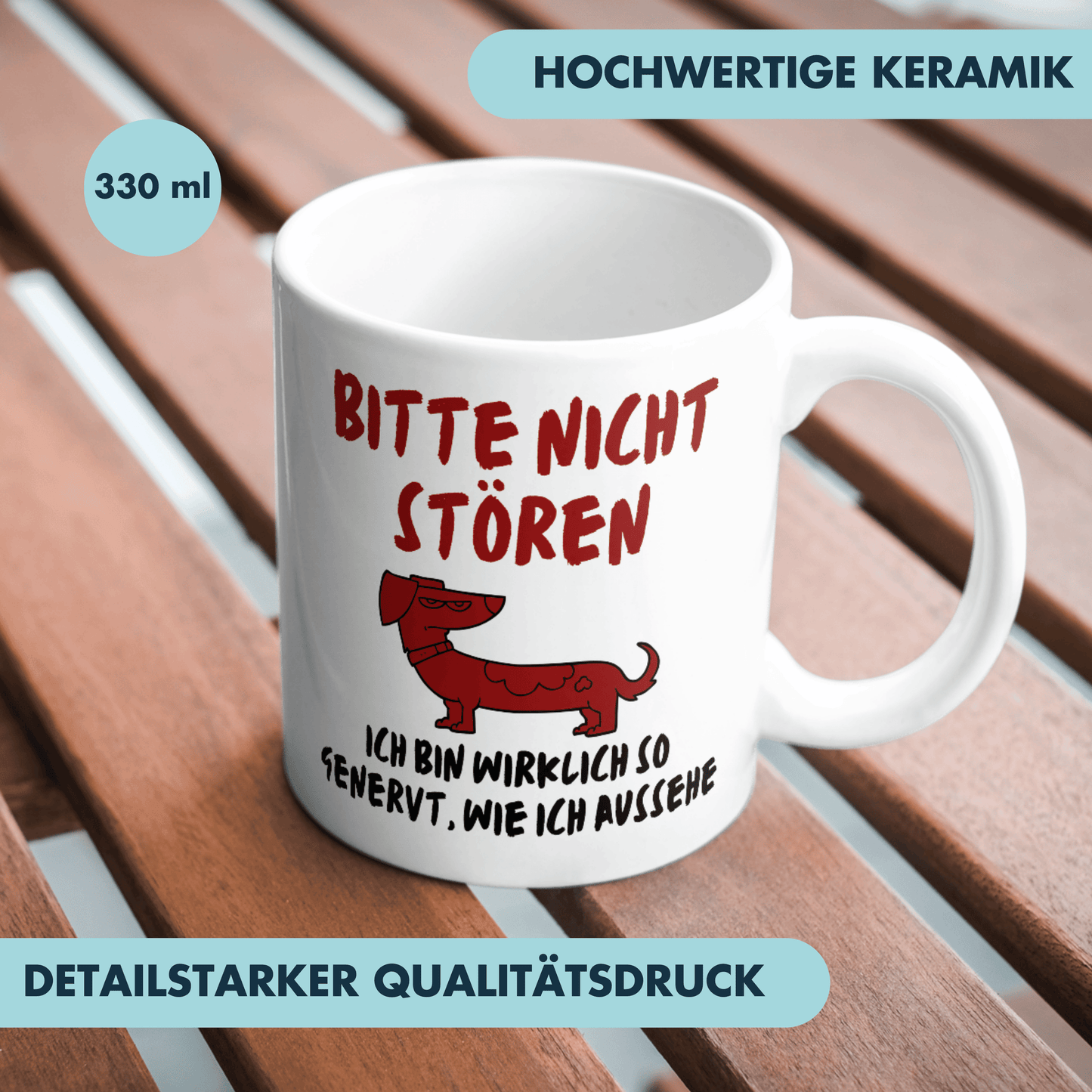 Bitte Nicht Stören Ich Bin Wirklich So Genervt Wie Ich Aussehe Dackel Kaffee Tasse