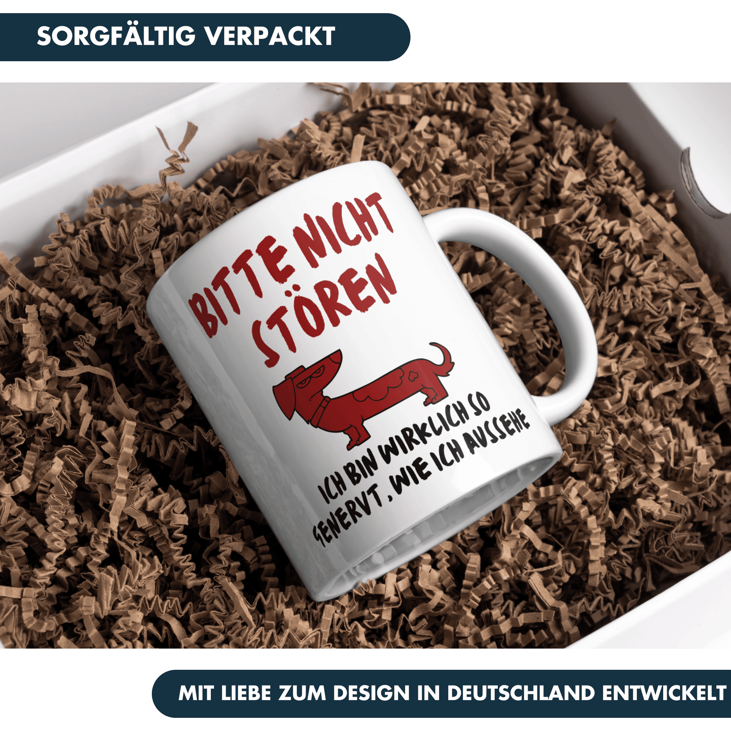 Bitte Nicht Stören Ich Bin Wirklich So Genervt Wie Ich Aussehe Dackel Kaffee Tasse