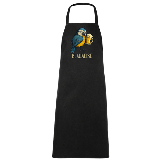 Blaumeise Bier Wortspiel Schürze