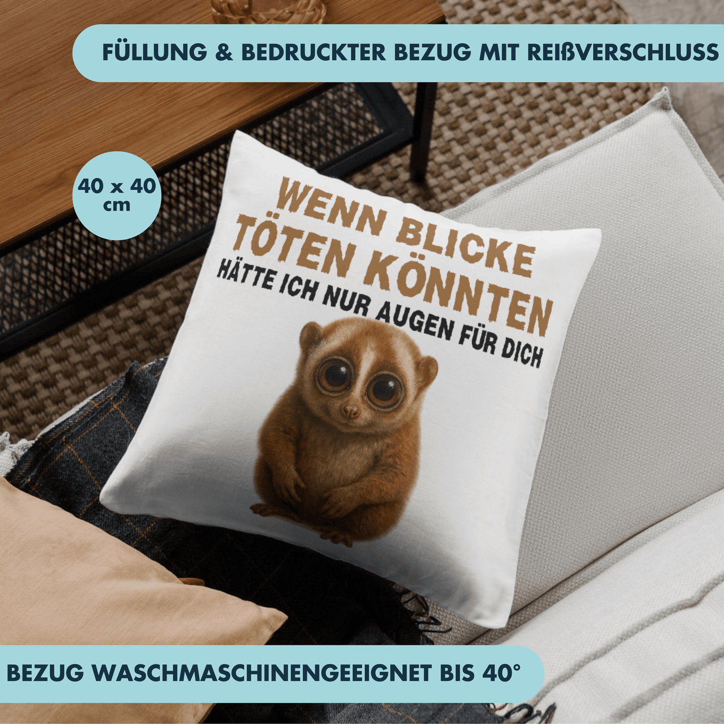 Wenn Blicke Töten Könnten Hätte Ich Nur Augen Für Dich Deko Kissen