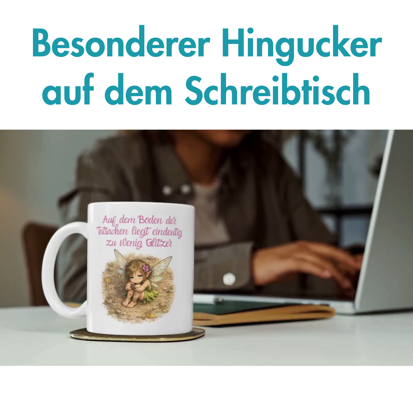 Auf Dem Boden Der Tatsachen Liegt Eindeutig Zu Wenig Glitzer Kaffee Tasse