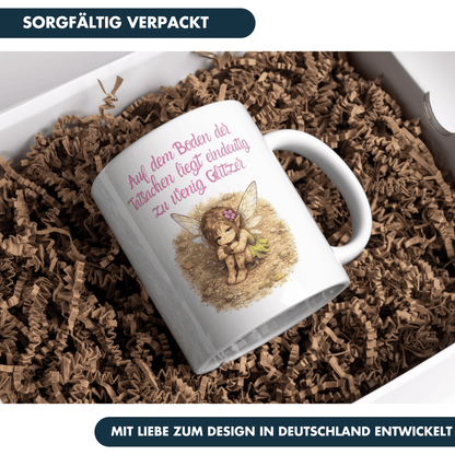 Auf Dem Boden Der Tatsachen Liegt Eindeutig Zu Wenig Glitzer Kaffee Tasse