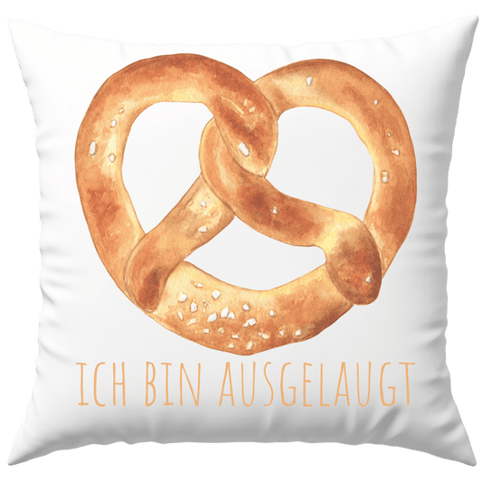 Ich Bin Ausgelaugt Brezel Wortspiel Deko Kissen