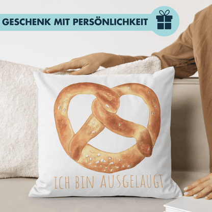 Ich Bin Ausgelaugt Brezel Wortspiel Deko Kissen
