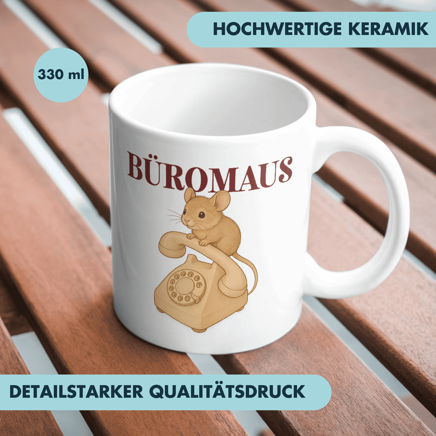 Büromaus Büro Telefon Kaffee Tasse