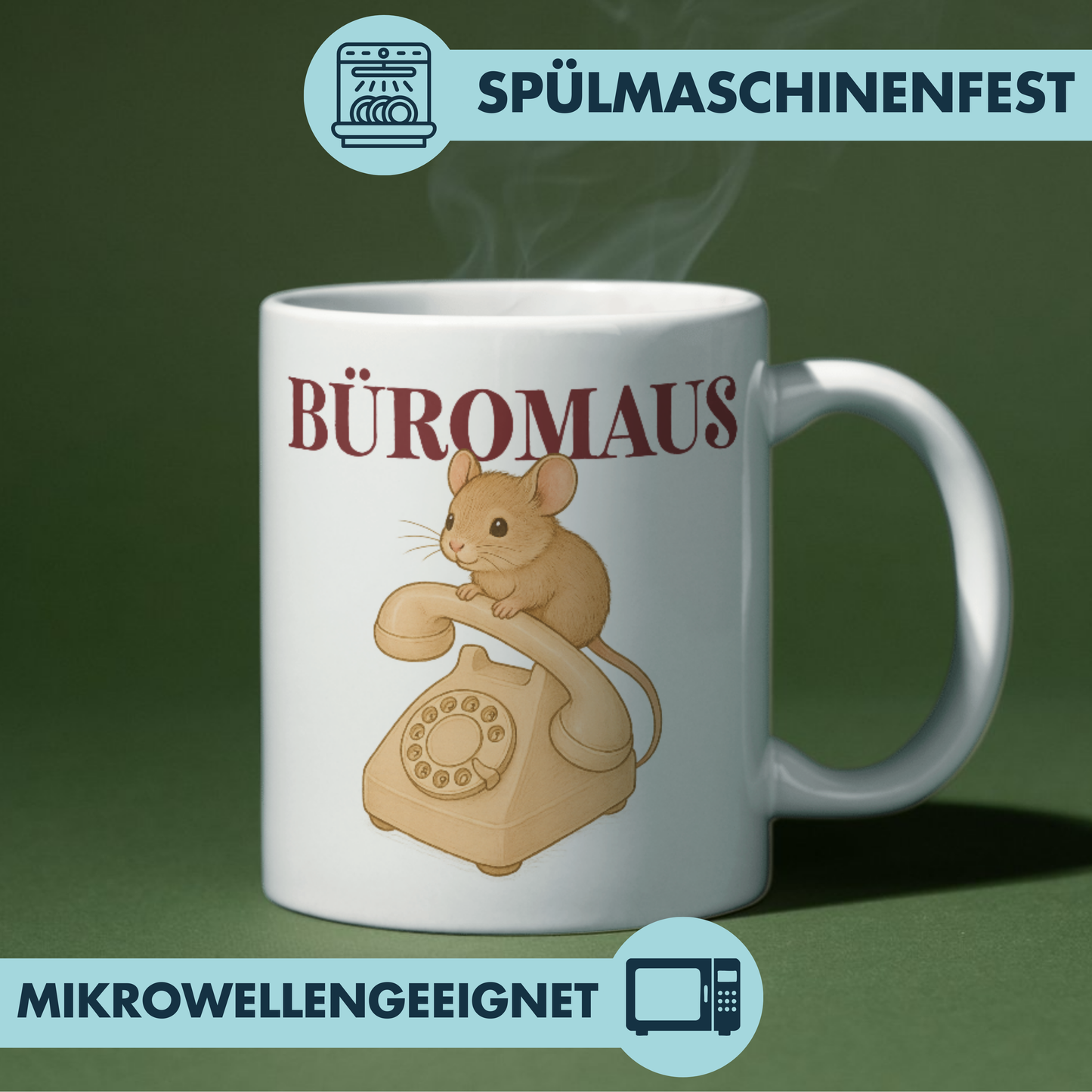 Büromaus Büro Telefon Kaffee Tasse
