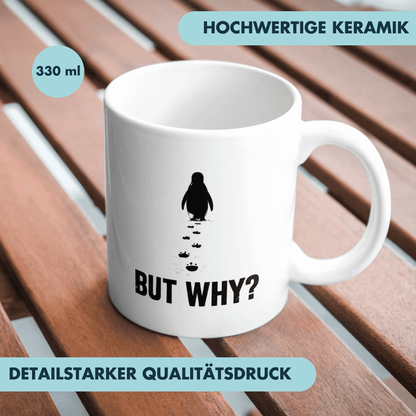 But Why Pinguin Minimalistisch Kaffee Tasse